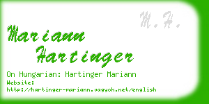 mariann hartinger business card